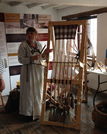 Katherine Keatley and her medieval loom