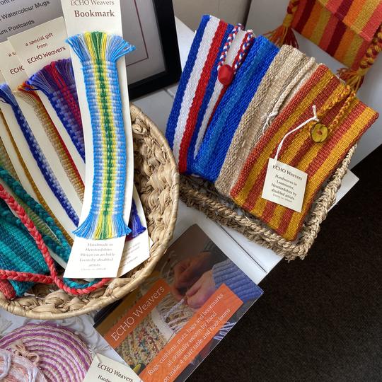 woven bookmarks and glasses cases